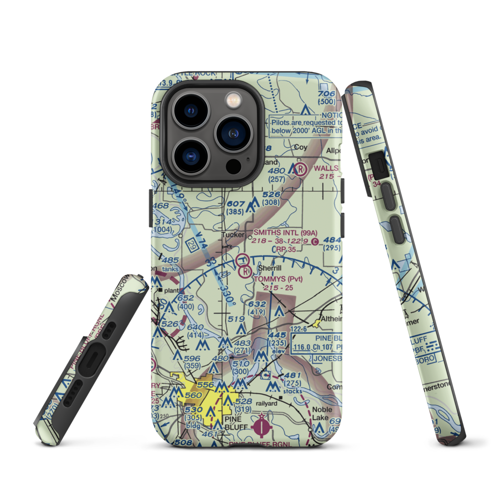 Smith's International Airport (99A) VFR Sectional  Tough iPhone Case iPhone 13 Pro model shown