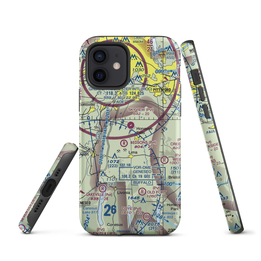 Smiths Land Base Airport (53NY) VFR Sectional  Tough iPhone Case iPhone 12 model shown