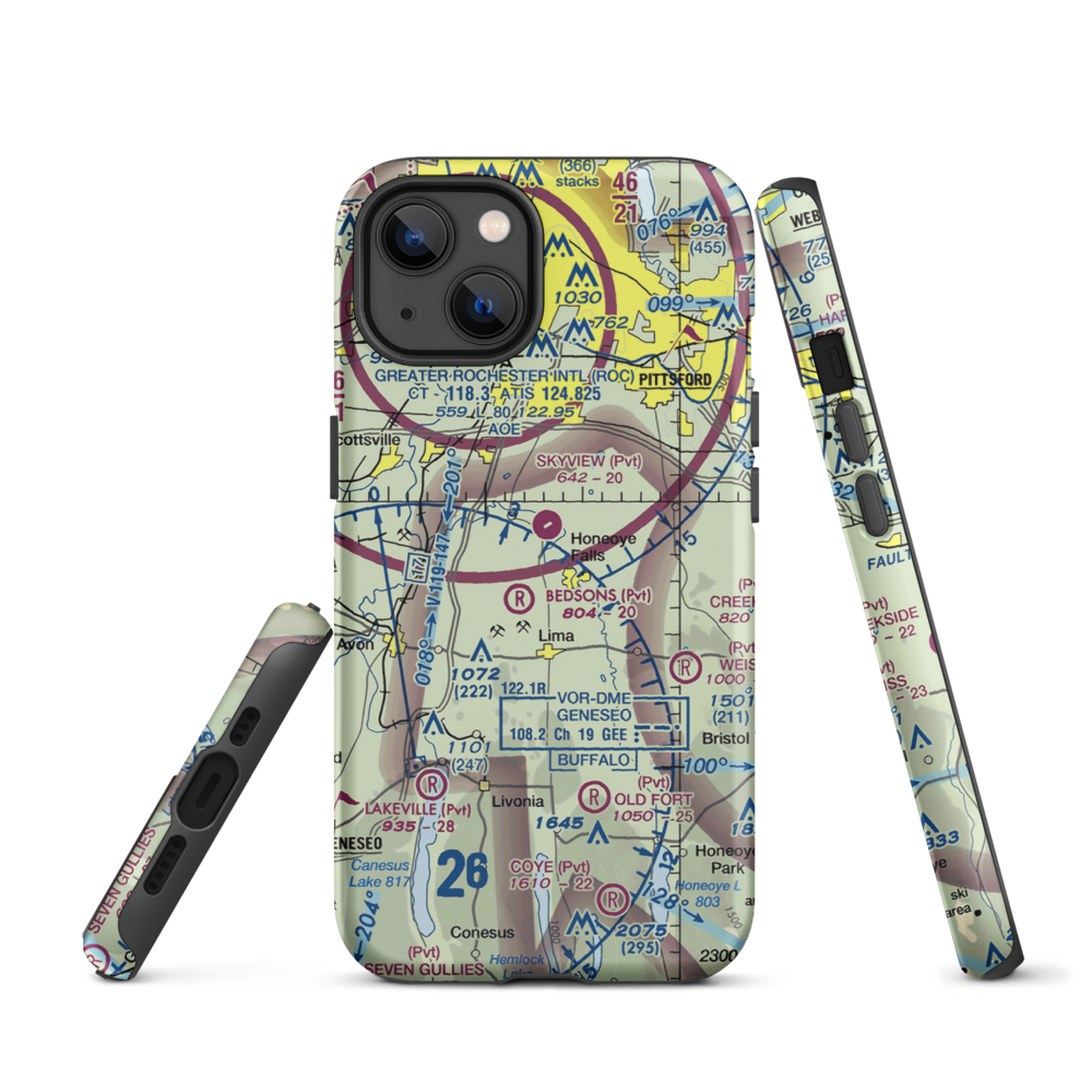 Smiths Land Base Airport (53NY) VFR Sectional  Tough iPhone Case iPhone 13 model shown