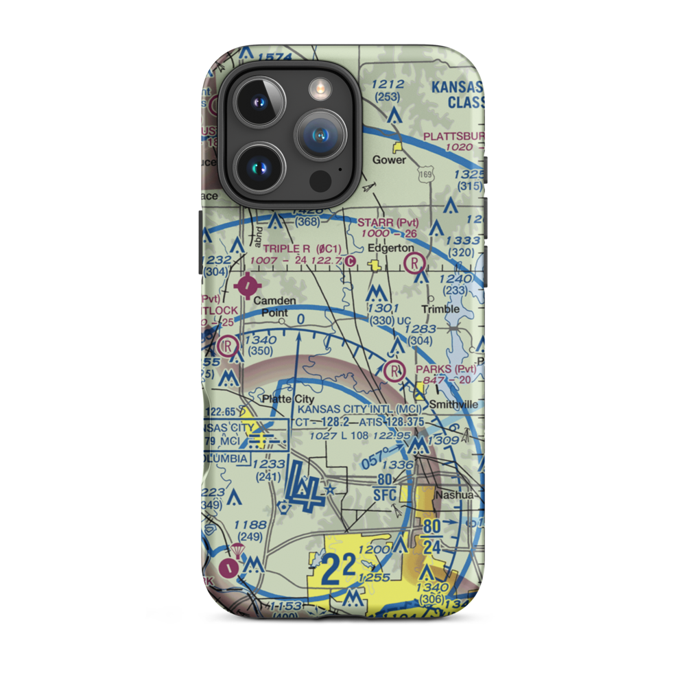 Smitty's Landing Airport (1MU2) VFR Sectional  Tough iPhone Case iPhone 16 Pro Max model shown