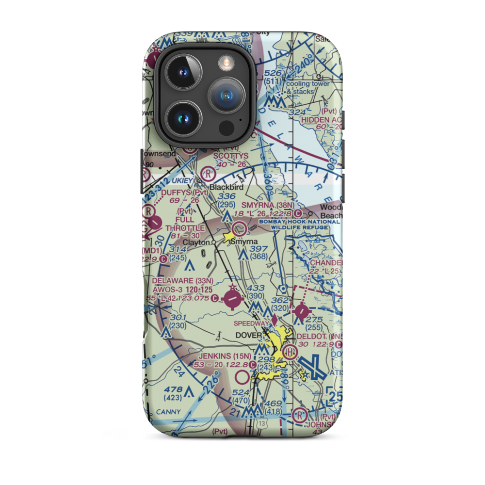 Smyrna Airport (38N) VFR Sectional  Tough iPhone Case iPhone 16 Pro Max model shown