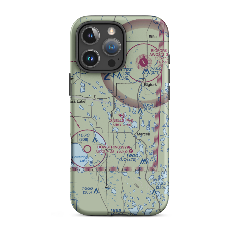 Snell's Seaplane Base (MN73) VFR Sectional  Tough iPhone Case iPhone 16 Pro Max model shown