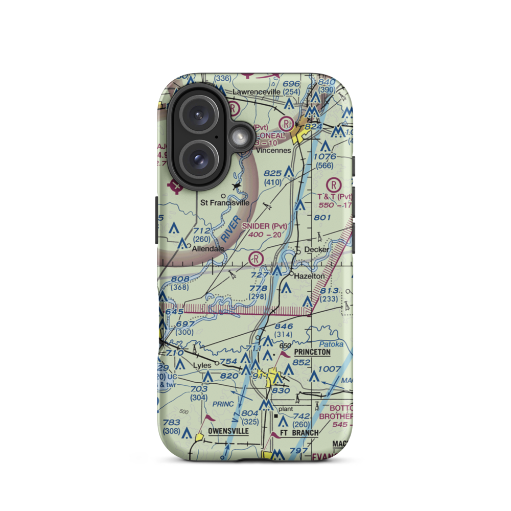 Snider Field (0IN1) VFR Sectional  Tough iPhone Case iPhone 16 model shown