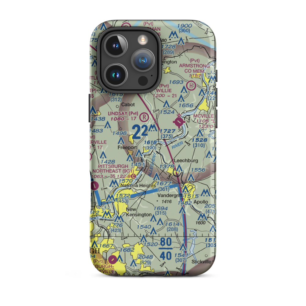 Snider Seaplane Base (PN24) VFR Sectional  Tough iPhone Case iPhone 16 Pro Max model shown