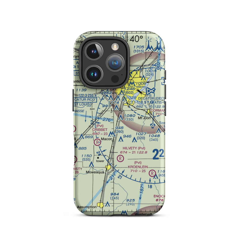 Snow Airport (2LL4) VFR Sectional  Tough iPhone Case iPhone 16 Pro model shown