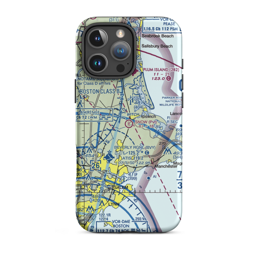 Snow Airport (MA36) VFR Sectional  Tough iPhone Case iPhone 16 Pro Max model shown