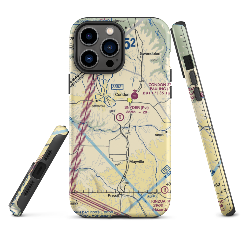 Snyder Ranch Airport (OR48) VFR Sectional  Tough iPhone Case iPhone 13 Pro Max model shown