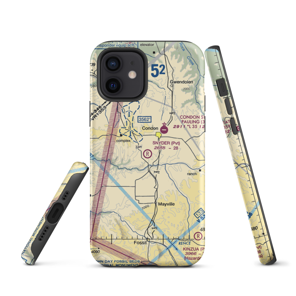 Snyder Ranch Airport (OR48) VFR Sectional  Tough iPhone Case iPhone 12 model shown