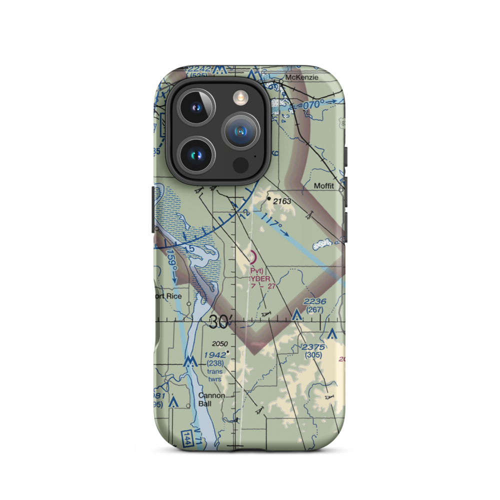 Snyders Airport (ND12) VFR Sectional  Tough iPhone Case iPhone 16 Pro model shown