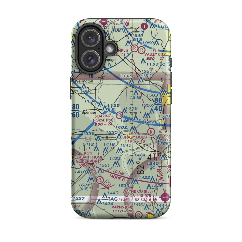 Soaring Horse Airport (33OI) VFR Sectional  Tough iPhone Case iPhone 16 Plus model shown