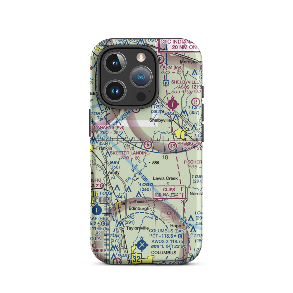 Solenberg Airport (II97) VFR Sectional  Tough iPhone Case iPhone 16 Pro model shown
