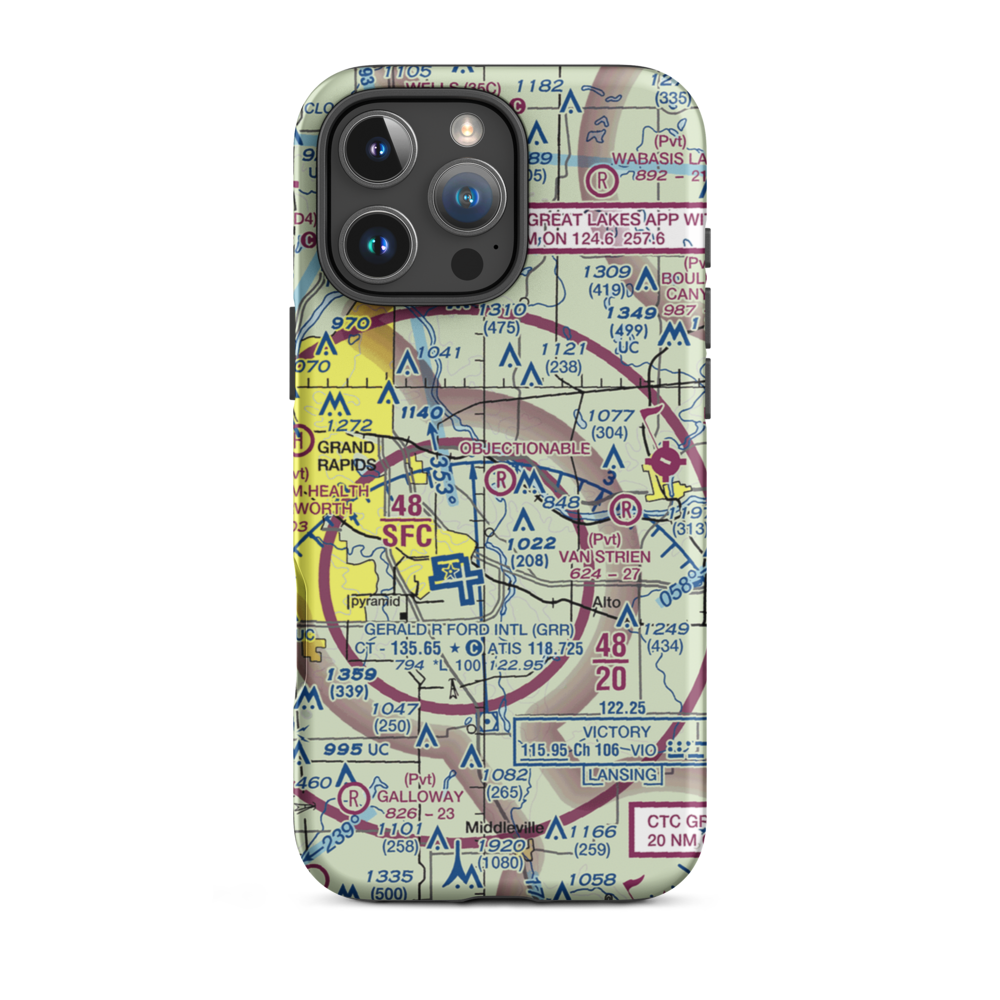 Somerville Airport (2MI5) VFR Sectional  Tough iPhone Case iPhone 16 Pro Max model shown