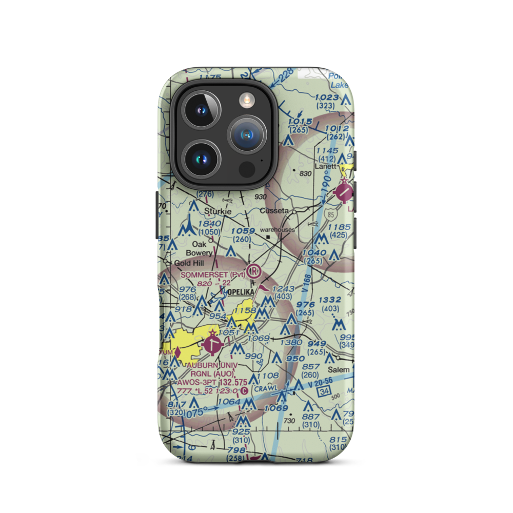 Sommerset Strip (AL89) VFR Sectional  Tough iPhone Case iPhone 16 Pro model shown