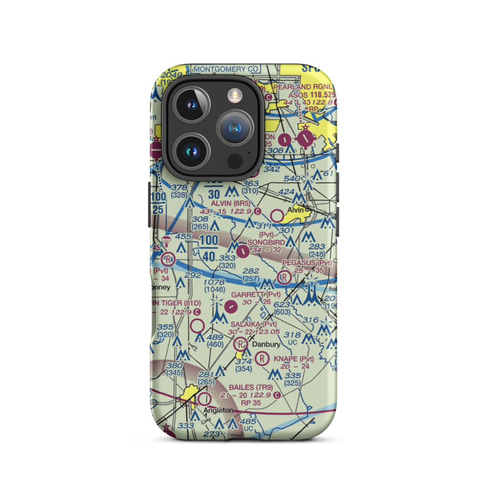 Songbird Ranch Airport (91TS) VFR Sectional  Tough iPhone Case iPhone 16 Pro model shown