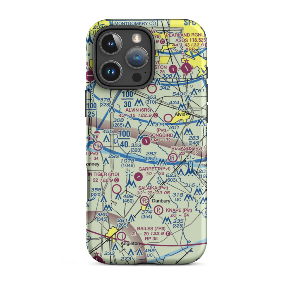 Songbird Ranch Airport (91TS) VFR Sectional  Tough iPhone Case iPhone 16 Pro Max model shown