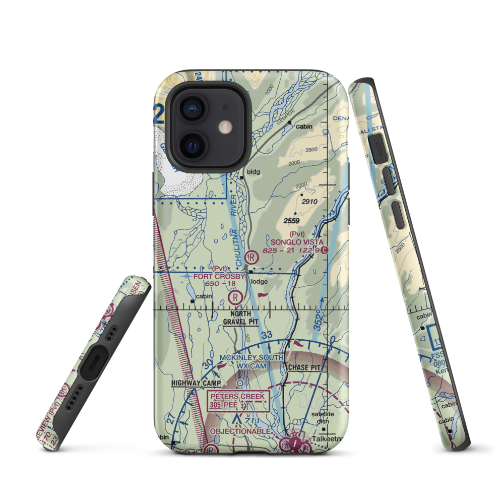 Songlo Vista Airport (3AK3) VFR Sectional  Tough iPhone Case iPhone 12 model shown