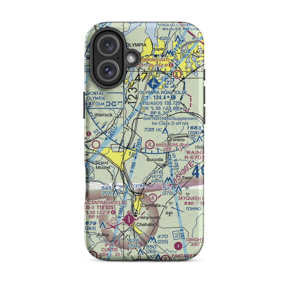 Sorrell Airport (59WA) VFR Sectional  Tough iPhone Case iPhone 16 Plus model shown