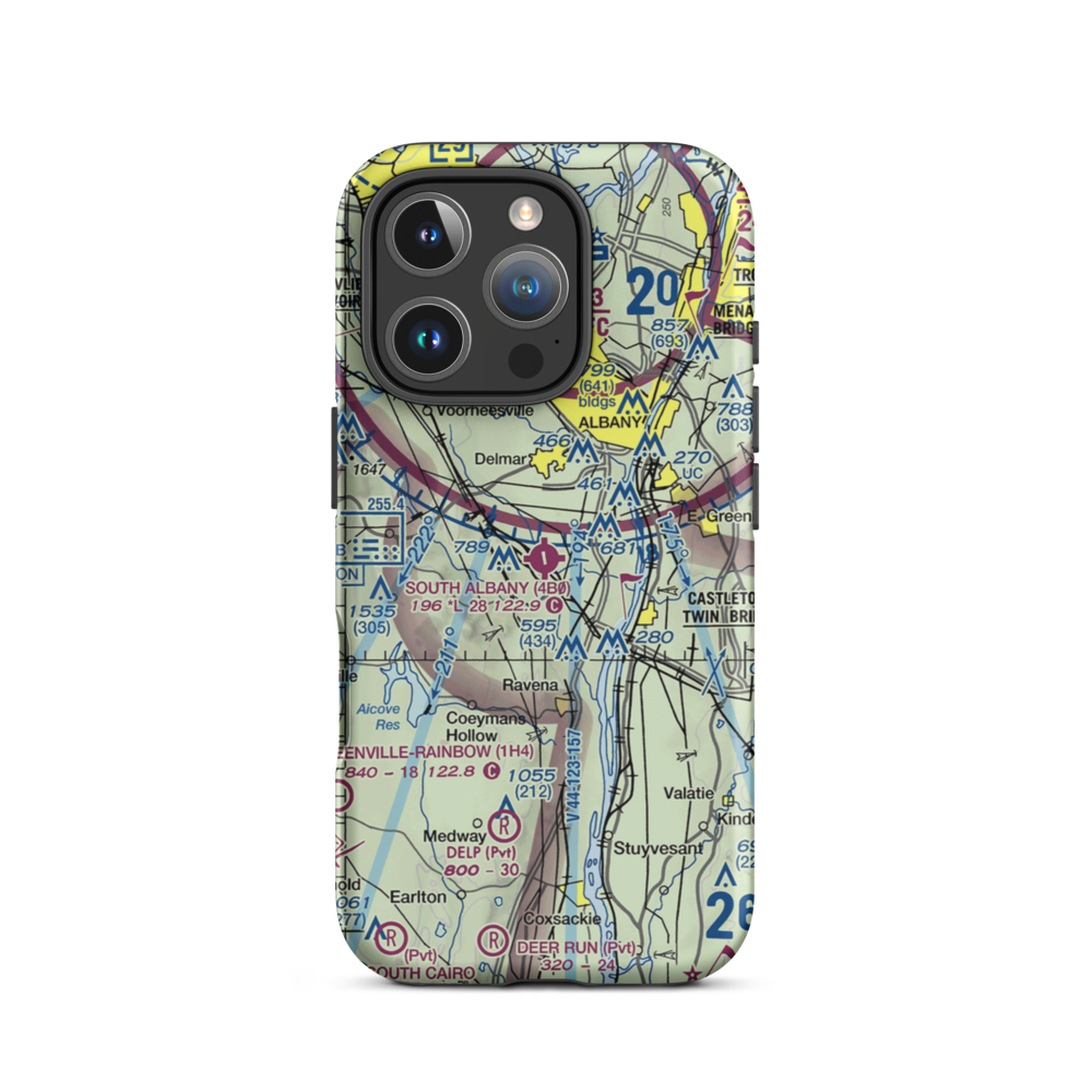 South Albany Airport (4B0) VFR Sectional  Tough iPhone Case iPhone 16 Pro model shown