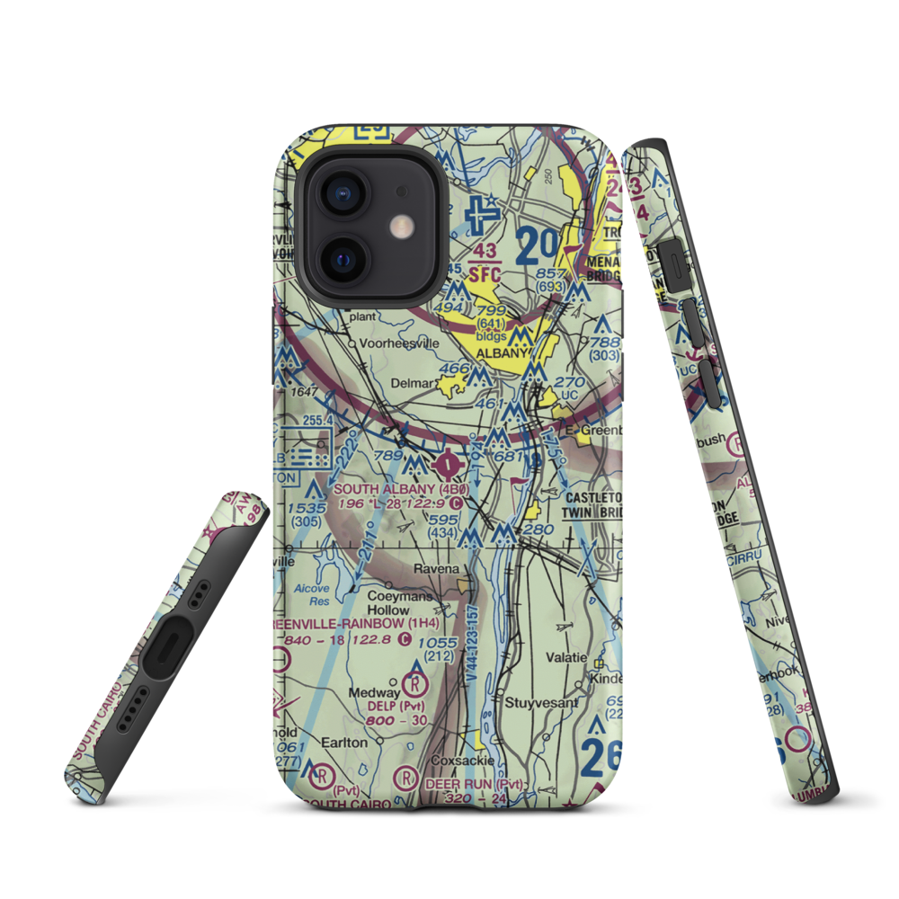 South Albany Airport (4B0) VFR Sectional  Tough iPhone Case iPhone 12 model shown