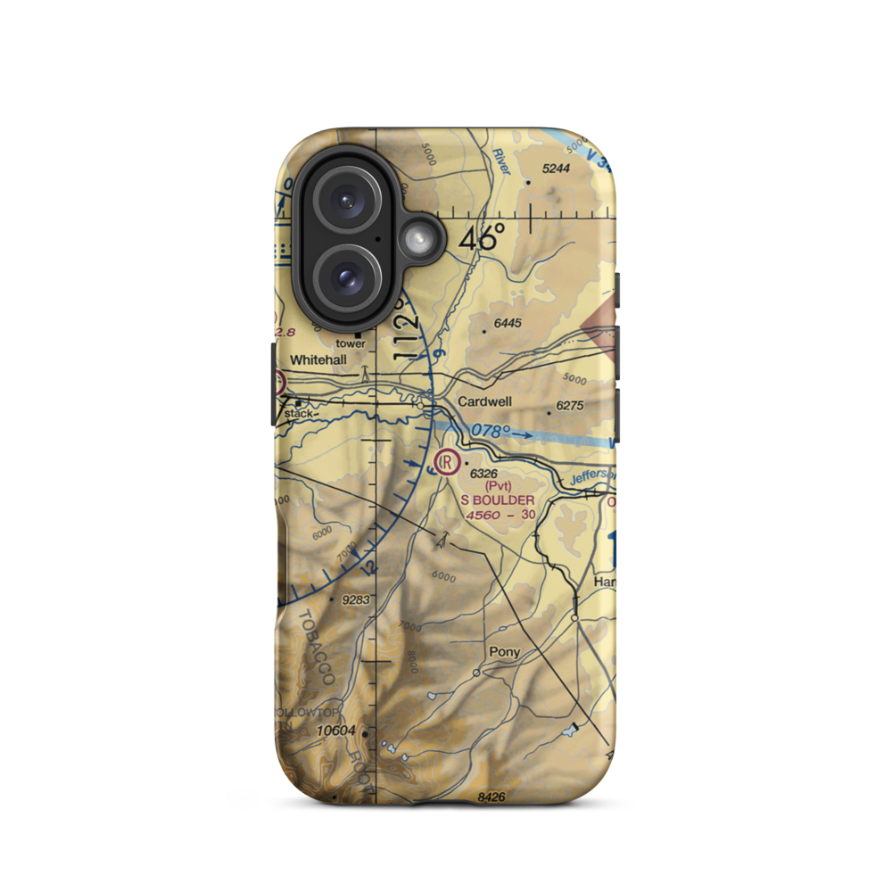 South Boulder Airport (2MT8) VFR Sectional  Tough iPhone Case iPhone 16 model shown