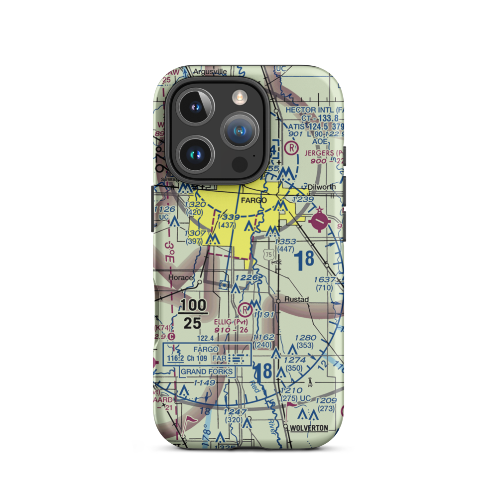 South Hector Airstrip (6NA2) VFR Sectional  Tough iPhone Case iPhone 16 Pro model shown