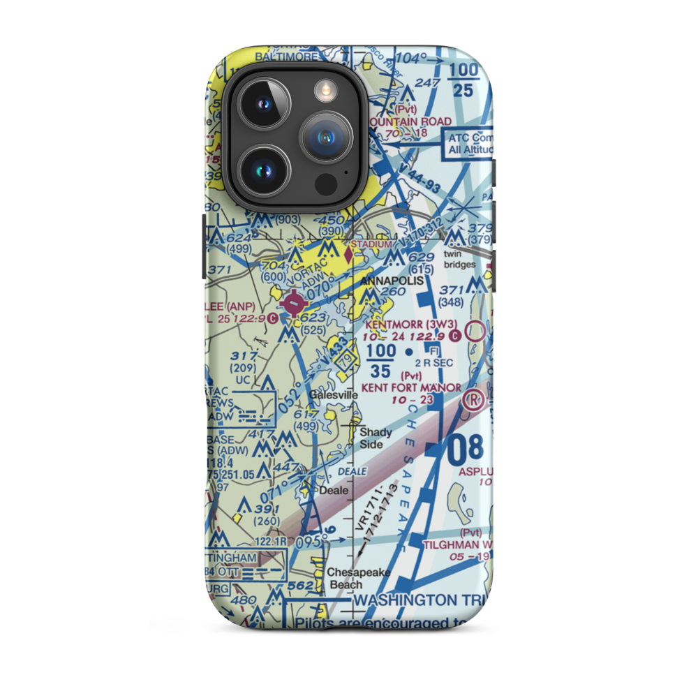 South River Seaplane Base (MD81) VFR Sectional  Tough iPhone Case iPhone 16 Pro Max model shown