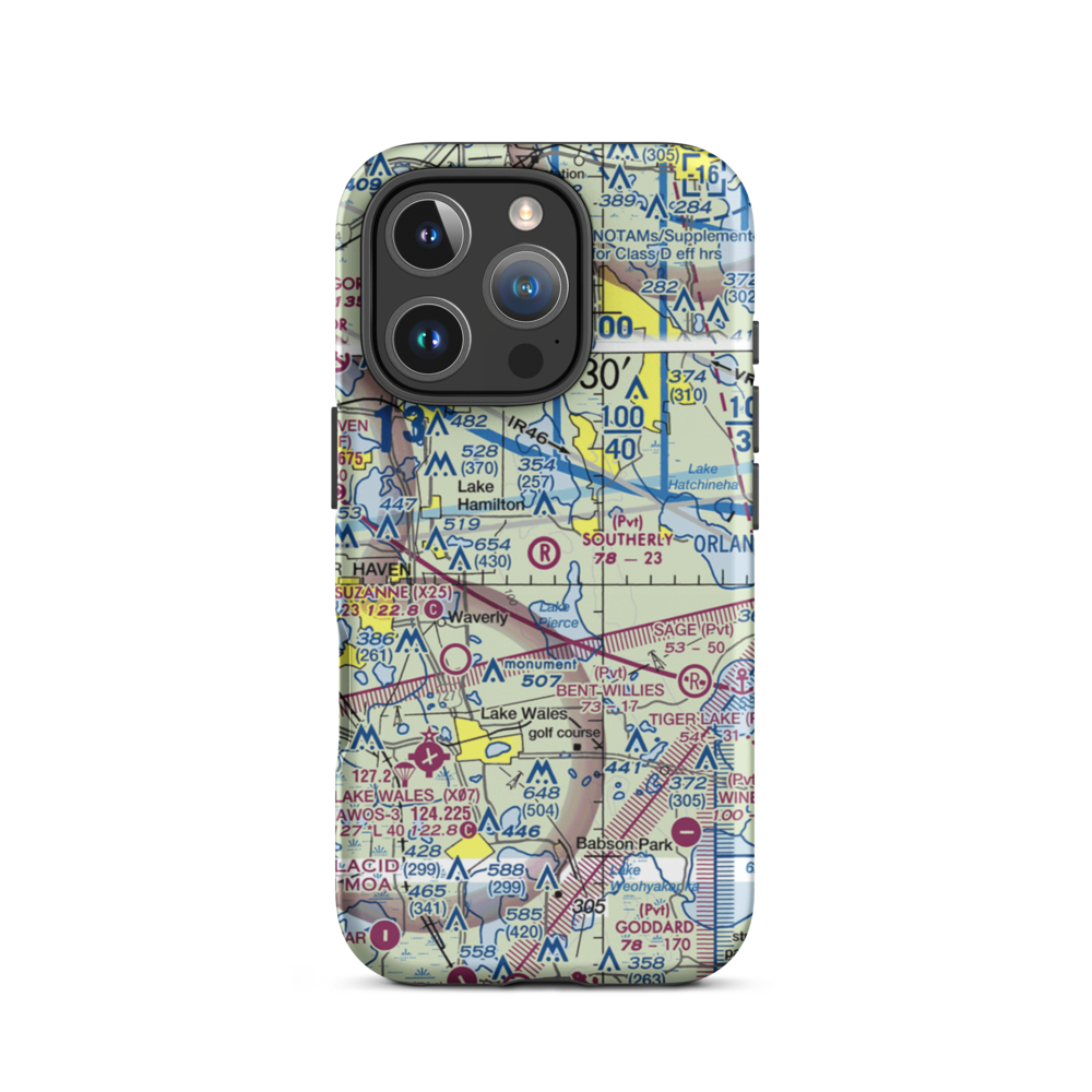 Southerly Airport (58FD) VFR Sectional  Tough iPhone Case iPhone 16 Pro model shown