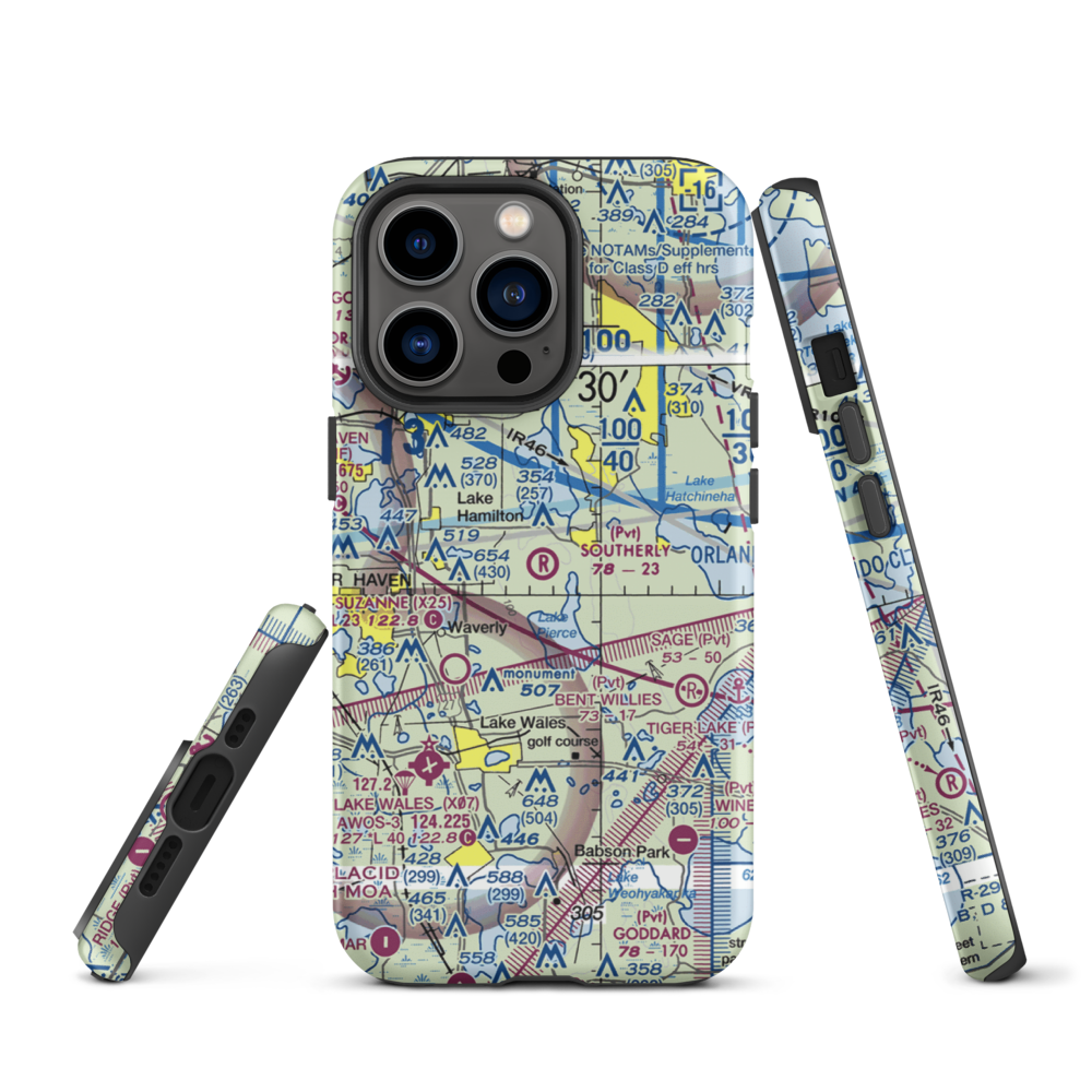 Southerly Airport (58FD) VFR Sectional  Tough iPhone Case iPhone 13 Pro model shown