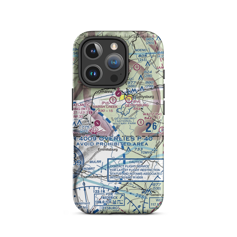 Southern Adams County Heliport (P98) VFR Sectional  Tough iPhone Case iPhone 16 Pro model shown