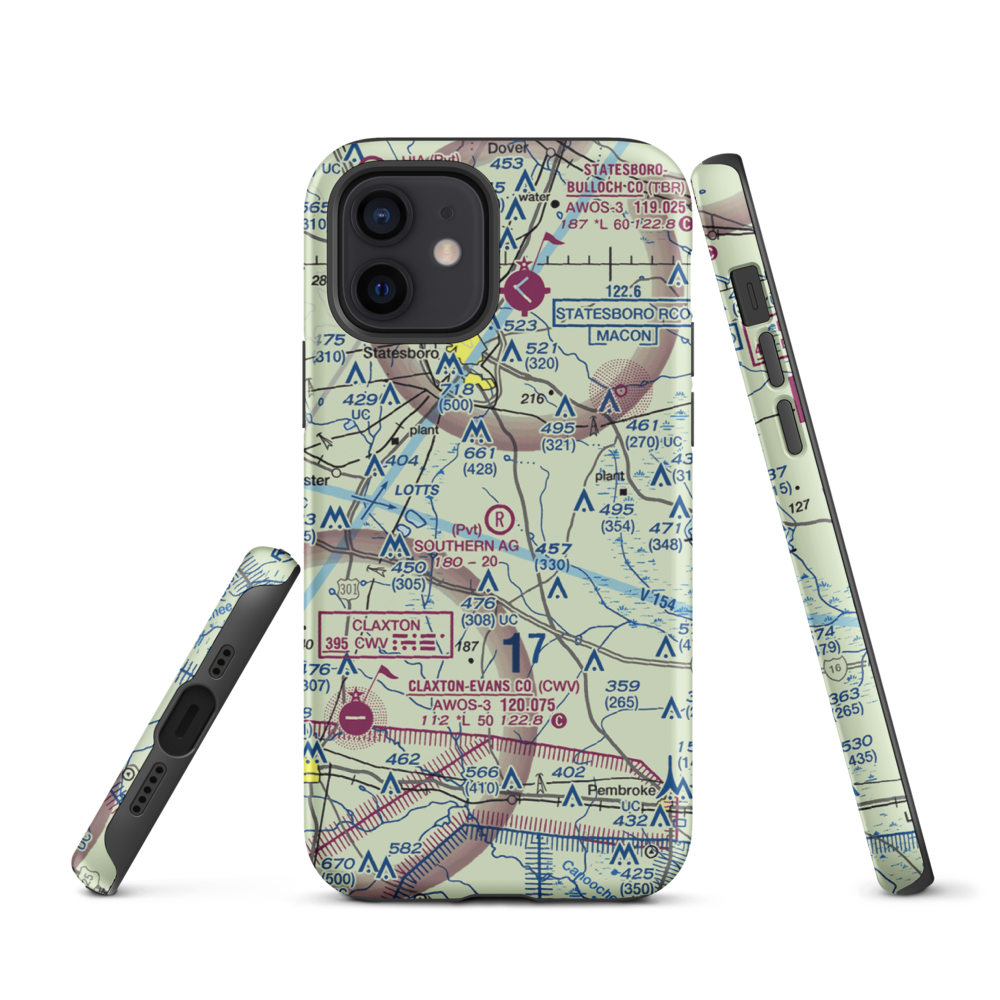 Southern Agricultural Aviation Airport (1GA4) VFR Sectional  Tough iPhone Case iPhone 12 model shown