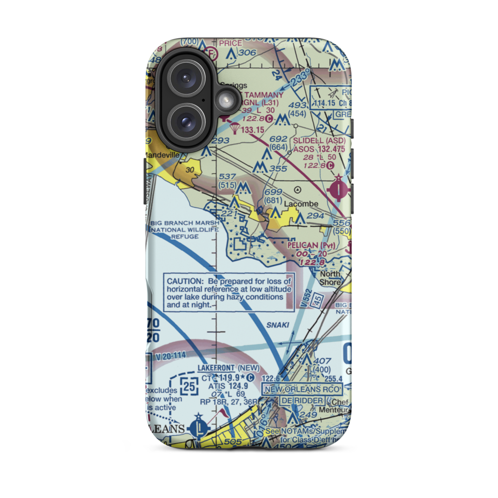 Southern Natural Gas Co. Seaplane Base (3LA2) VFR Sectional  Tough iPhone Case iPhone 16 Plus model shown