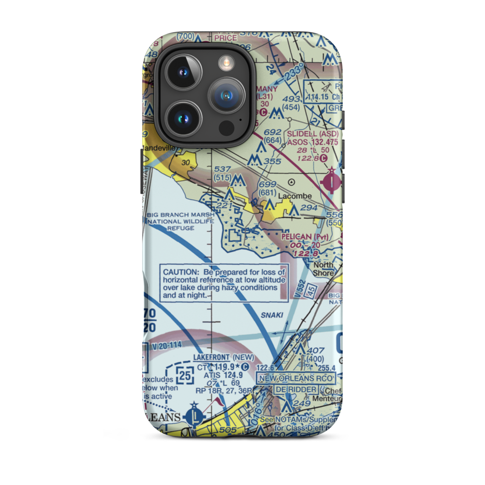 Southern Natural Gas Co. Seaplane Base (3LA2) VFR Sectional  Tough iPhone Case iPhone 16 Pro Max model shown