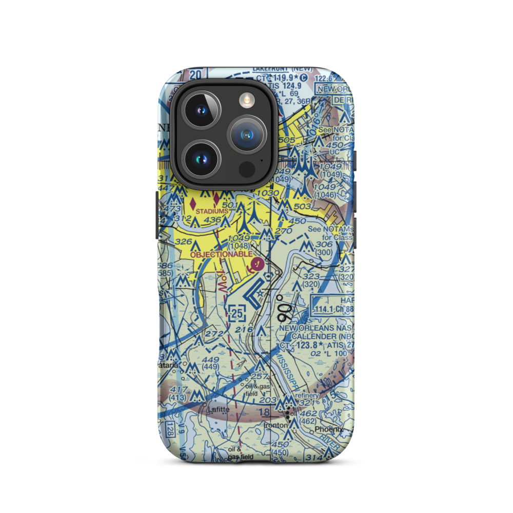 Southern Seaplane Airport (BCS) VFR Sectional  Tough iPhone Case iPhone 16 Pro model shown