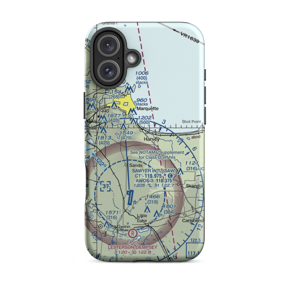 Southfork Airport (1MI9) VFR Sectional  Tough iPhone Case iPhone 16 Plus model shown