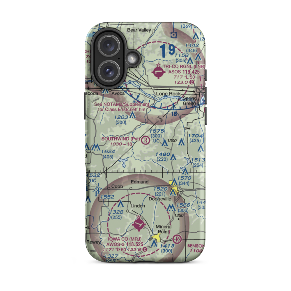Southwind Airport (22WN) VFR Sectional  Tough iPhone Case iPhone 16 Plus model shown