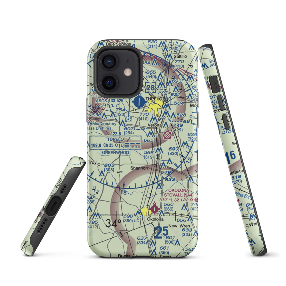 Spearman Field (4MS4) VFR Sectional  Tough iPhone Case iPhone 12 model shown