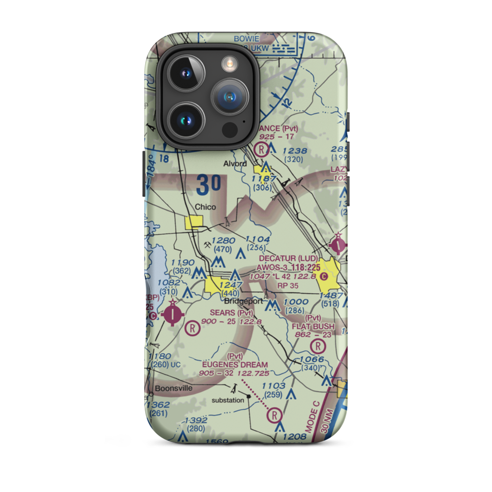 Spectre Airport (XA07) VFR Sectional  Tough iPhone Case iPhone 16 Pro Max model shown