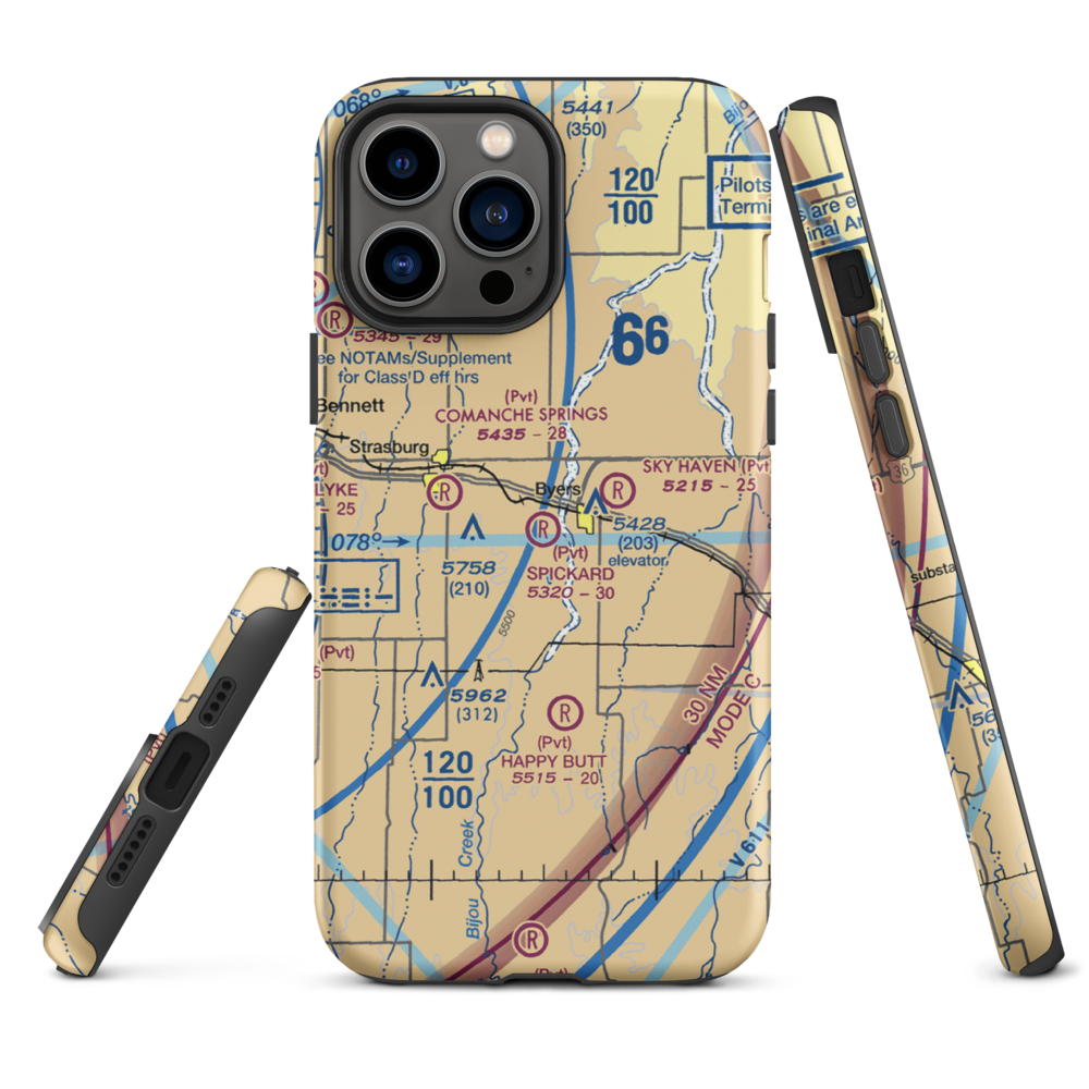 Spickard Farm Airport (5CO4) VFR Sectional  Tough iPhone Case iPhone 13 Pro Max model shown