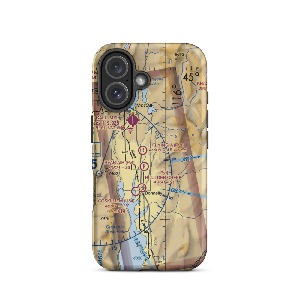 Splan Airport (2ID5) VFR Sectional  Tough iPhone Case iPhone 16 model shown
