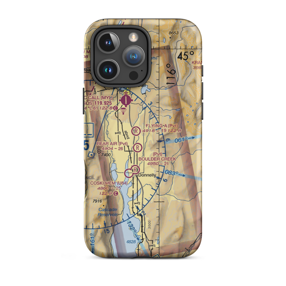 Splan Airport (2ID5) VFR Sectional  Tough iPhone Case iPhone 16 Pro Max model shown