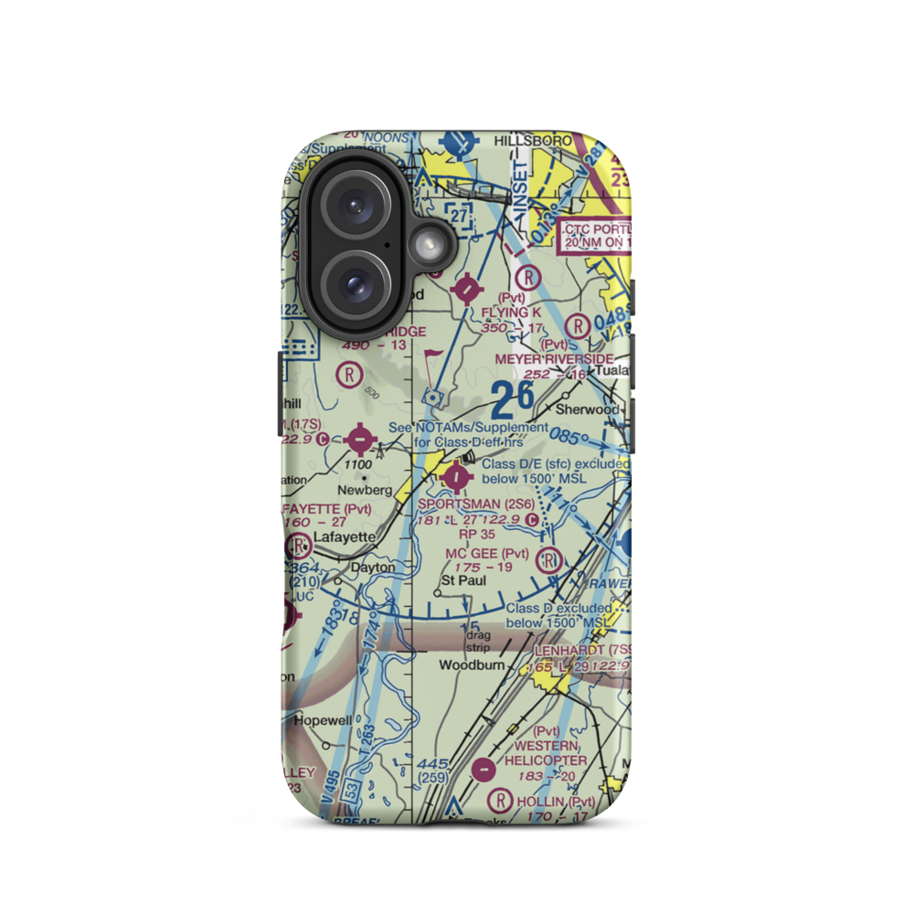 Sportsman Airpark (2S6) VFR Sectional  Tough iPhone Case iPhone 16 model shown