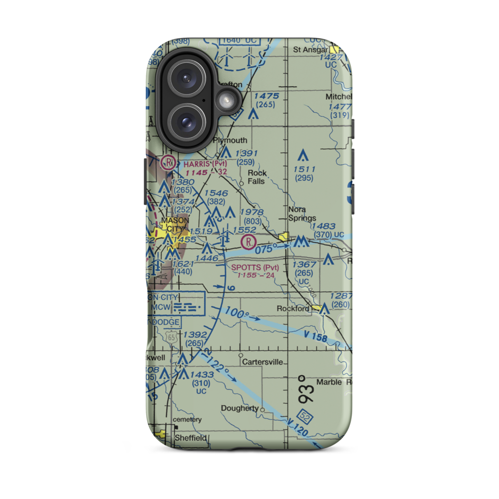 Spotts Field (05IA) VFR Sectional  Tough iPhone Case iPhone 16 Plus model shown