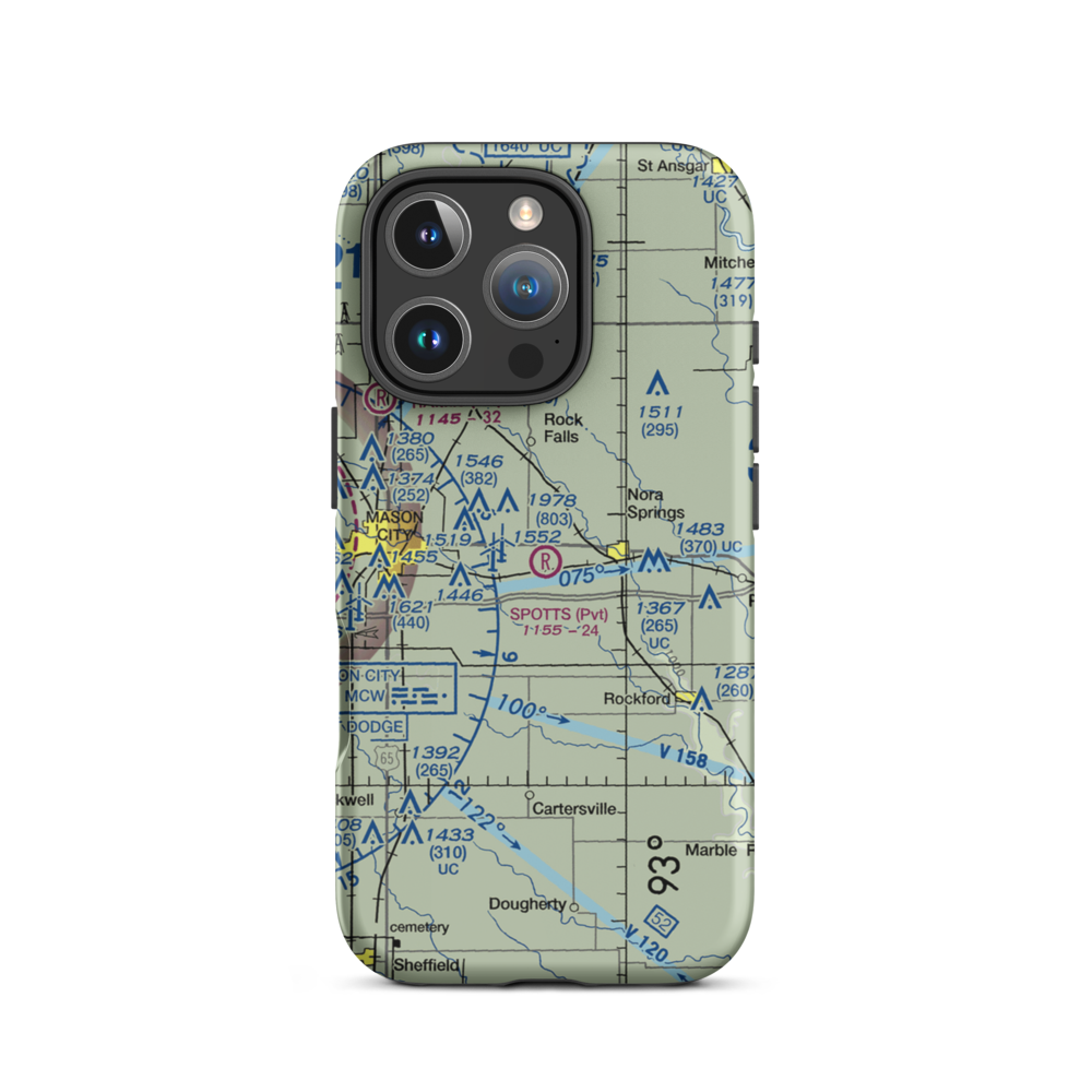Spotts Field (05IA) VFR Sectional  Tough iPhone Case iPhone 16 Pro model shown