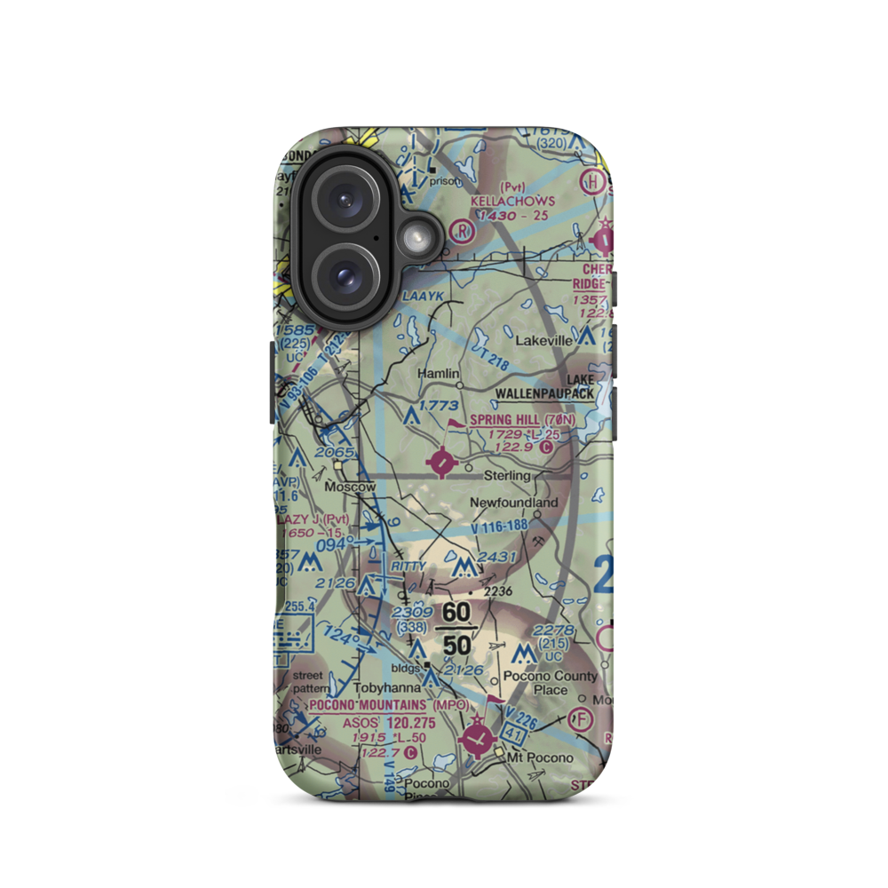 Spring Hill Airport (70N) VFR Sectional  Tough iPhone Case iPhone 16 model shown
