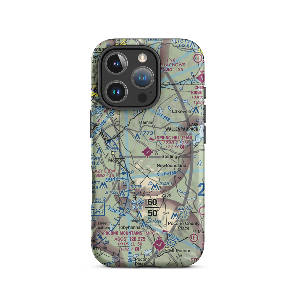 Spring Hill Airport (70N) VFR Sectional  Tough iPhone Case iPhone 16 Pro model shown
