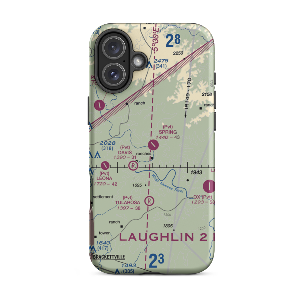 Spring Ranch Airport (3TA6) VFR Sectional  Tough iPhone Case iPhone 16 Plus model shown