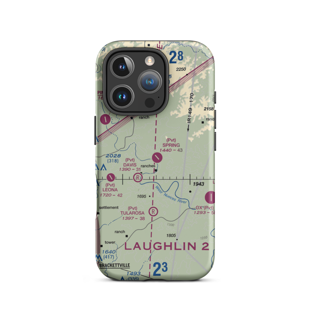 Spring Ranch Airport (3TA6) VFR Sectional  Tough iPhone Case iPhone 16 Pro model shown