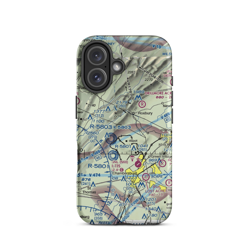 Spud View Airport (18PN) VFR Sectional  Tough iPhone Case iPhone 16 model shown
