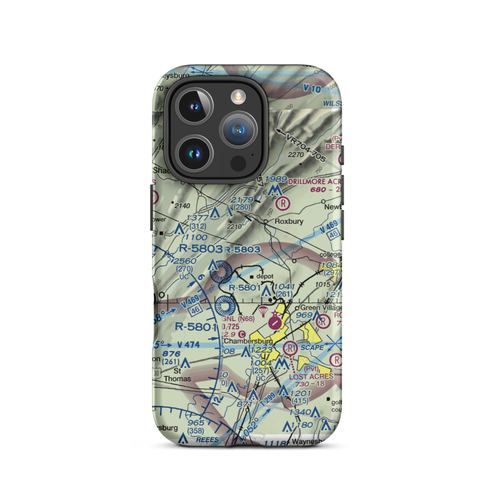 Spud View Airport (18PN) VFR Sectional  Tough iPhone Case iPhone 16 Pro model shown