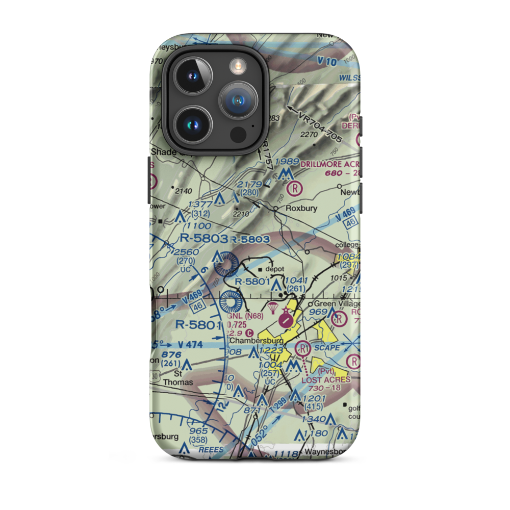 Spud View Airport (18PN) VFR Sectional  Tough iPhone Case iPhone 16 Pro Max model shown